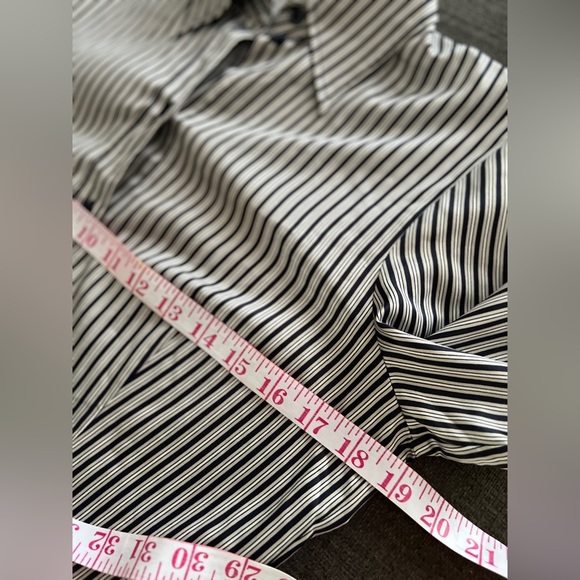 Gerry Weber Women’s Black White Striped Office Siren Button Down Blouse 38 - Picture 6 of 11